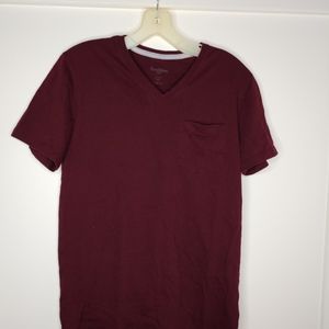 Maroon/burgundy pocket tshirt